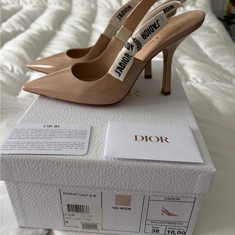 Dior J'Adior Nude Slingback Heels